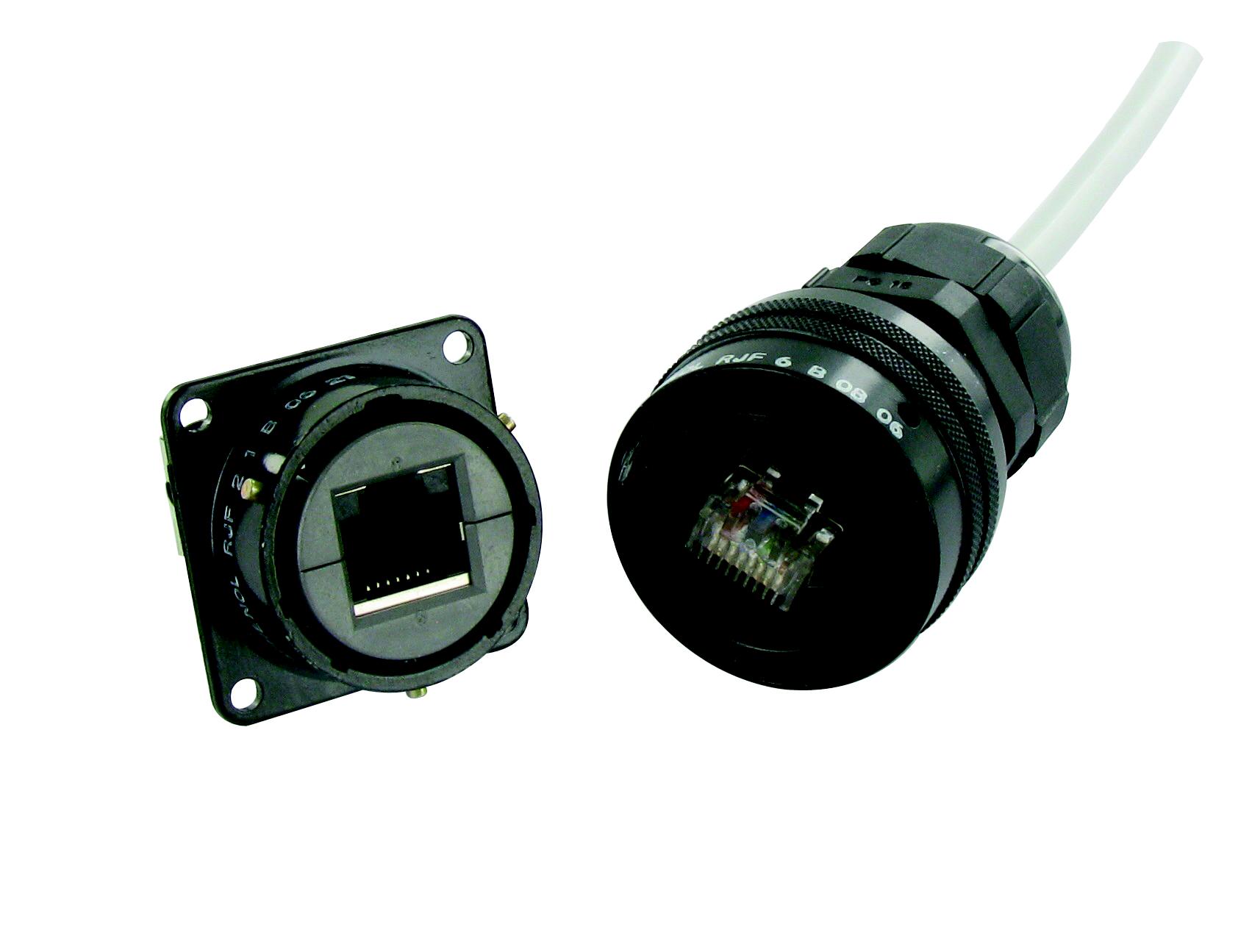 Amphenol Socapex Female Ethernet Connector, Flange Mount, Cat5e