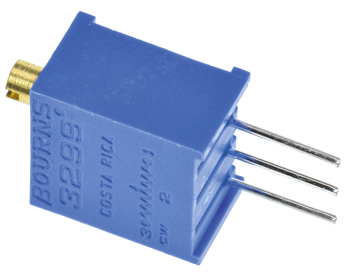 10kΩ, Through Hole Trimmer Potentiometer 0.5W Top Adjust Bourns, 3299