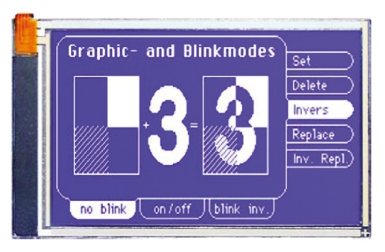 Display Visions EA eDIP240B-7LWTP Graphic LCD Display, Blue, White on, Transflective