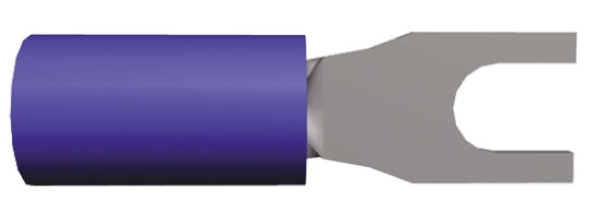 TE Connectivity PIDG Insulated Crimp Spade Connector, 1.25mm² to 2mm², 16AWG to 14AWG, M3.5 Stud Size Nylon, Blue