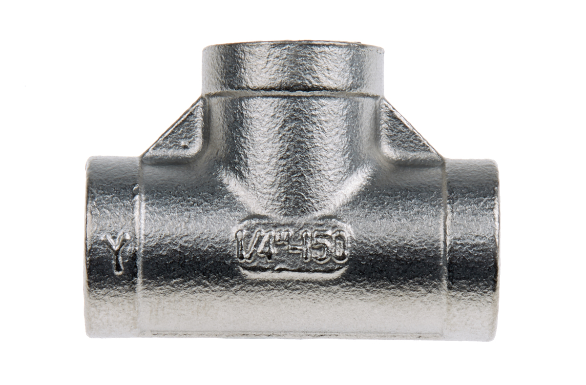 RS PRO Stainless Steel Pipe Fitting, Tee Circular Tee, Female G 1/4in x Female G 1/4in x Female G 1/4in