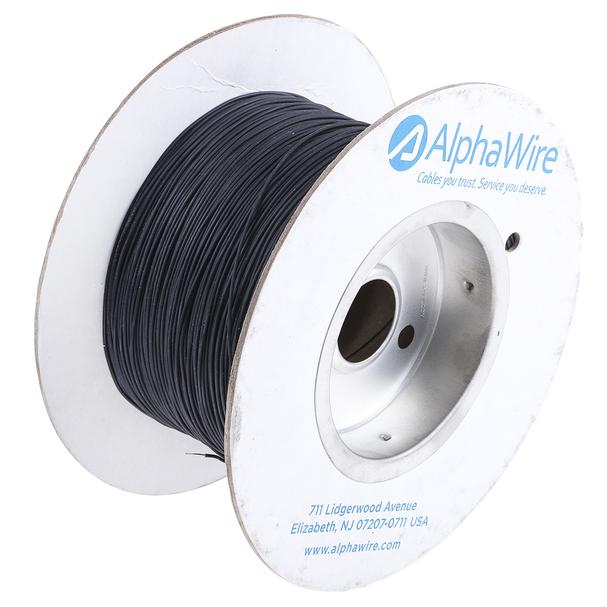 Alpha Wire Ecogen Ecowire Series Black 0.2 mm² Hook Up Wire, 24 AWG, 7/0.20 mm, 305m, MPPE Insulation, 6712 BK001