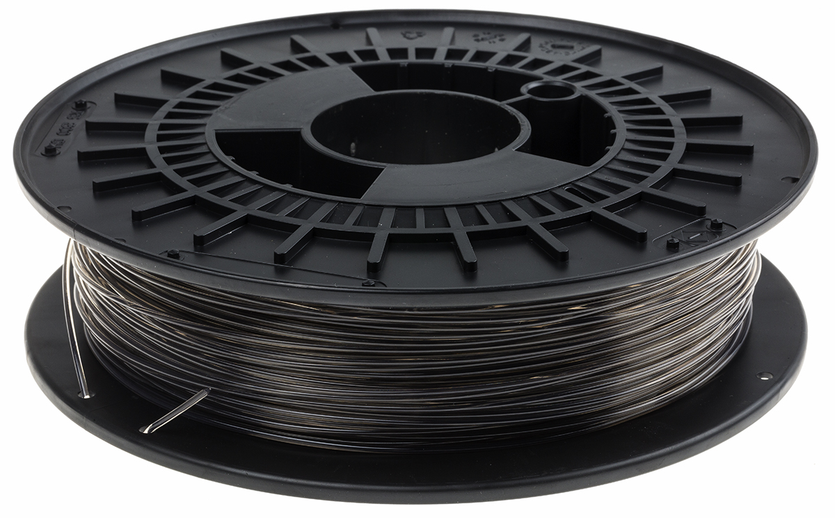 RS PRO 1.75mm Black/Transparent PET-G 3D Printer Filament, 500g