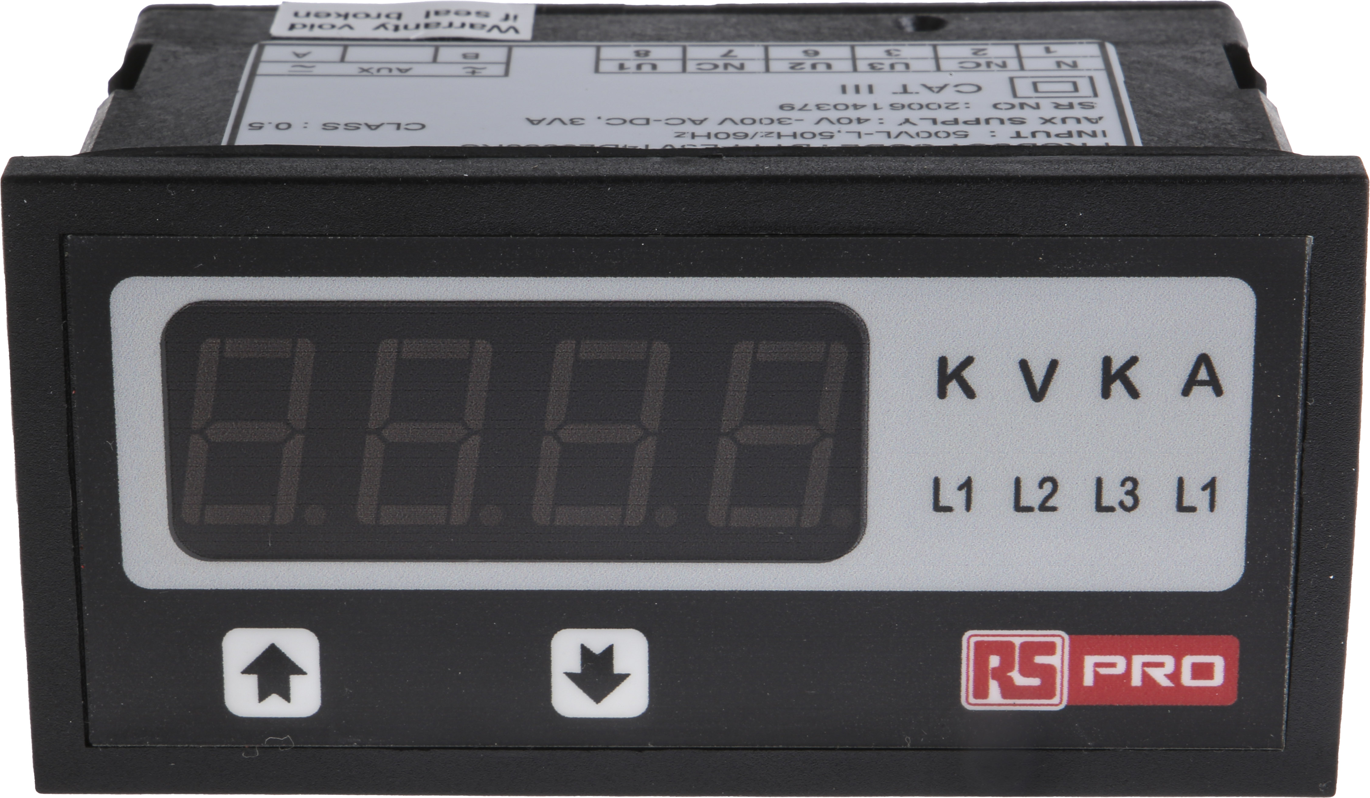 RS PRO Digital Voltmeter AC, LED Display 4-Digits ±0.5 + 1 Digit %