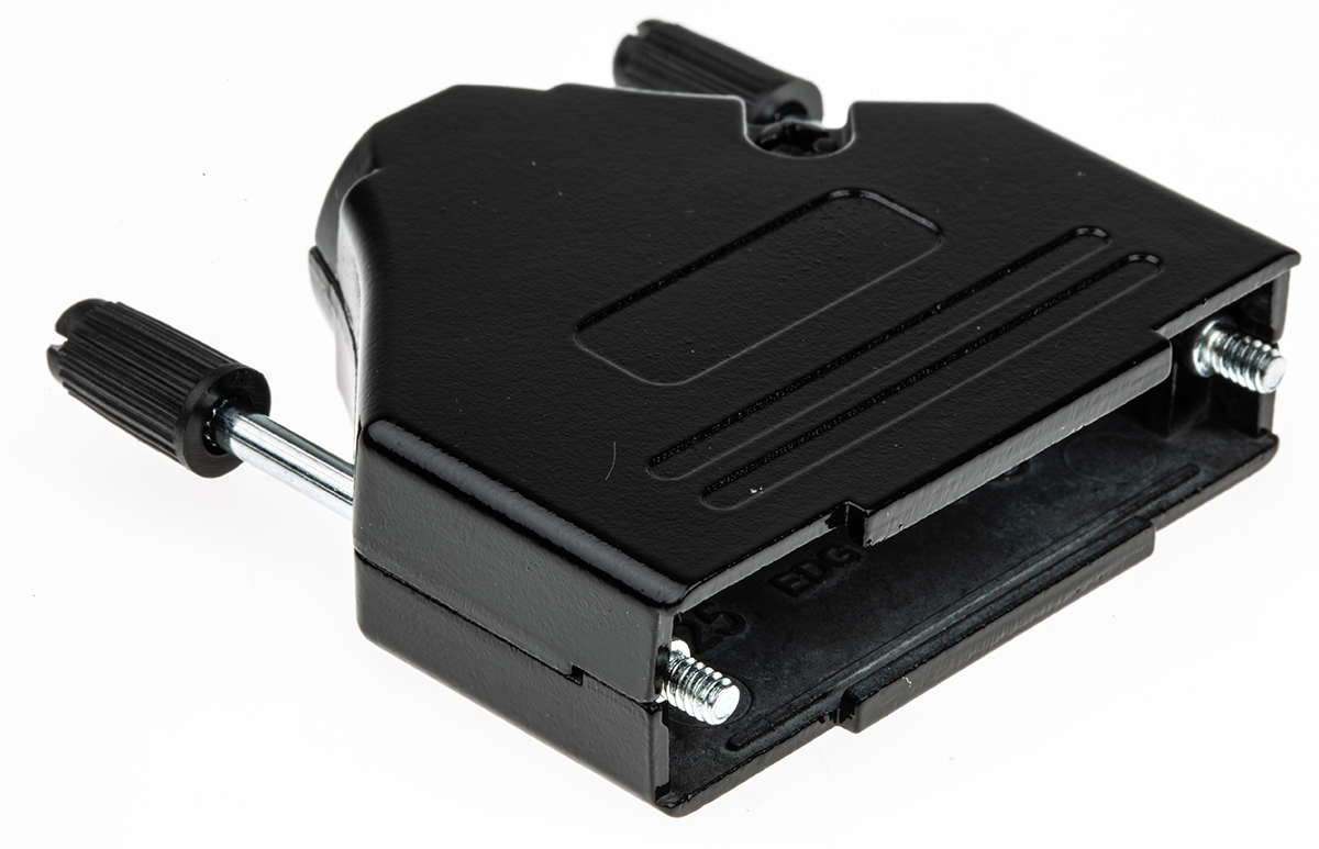 MH Connectors MHDTZK-BK Series Zinc D Sub Backshell, 25 Way, Strain Relief