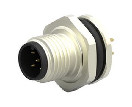 TE Connectivity Circular Connector, 5 Contacts, Rear, M12 Connector, Socket, Male, IP67, M12 Series