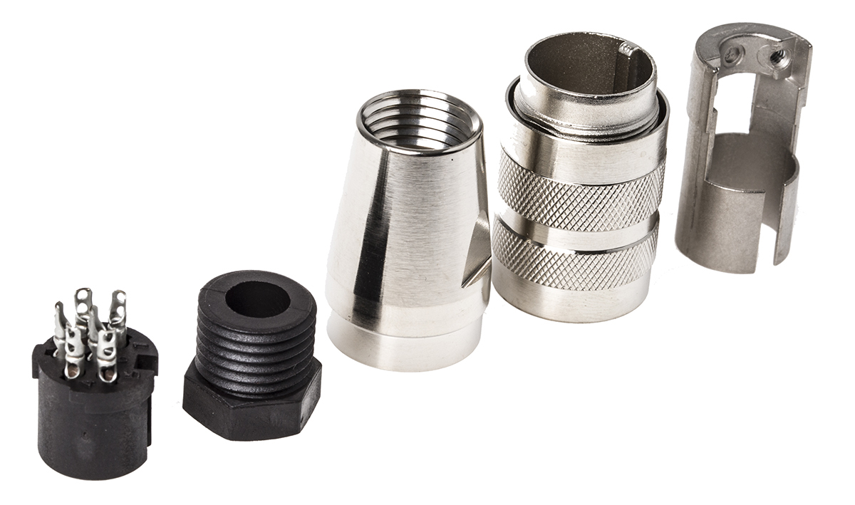 Amphenol Industrial, C 091 D 6 Pole M16 Din Socket, 5A, 300 V ac/dc, Screw On, Female, Cable Mount