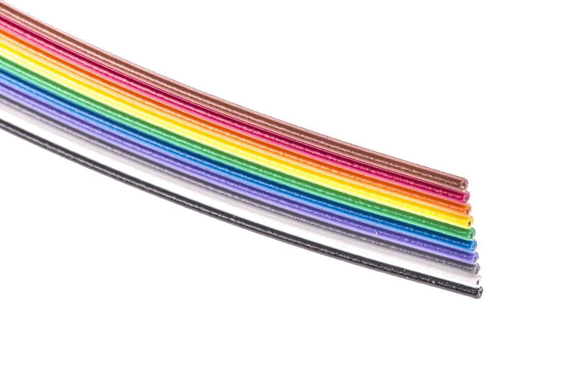 3M 3302 Series Flat Ribbon Cable, 10-Way, 1.27mm Pitch, 30.48m Length, IDC to IDC