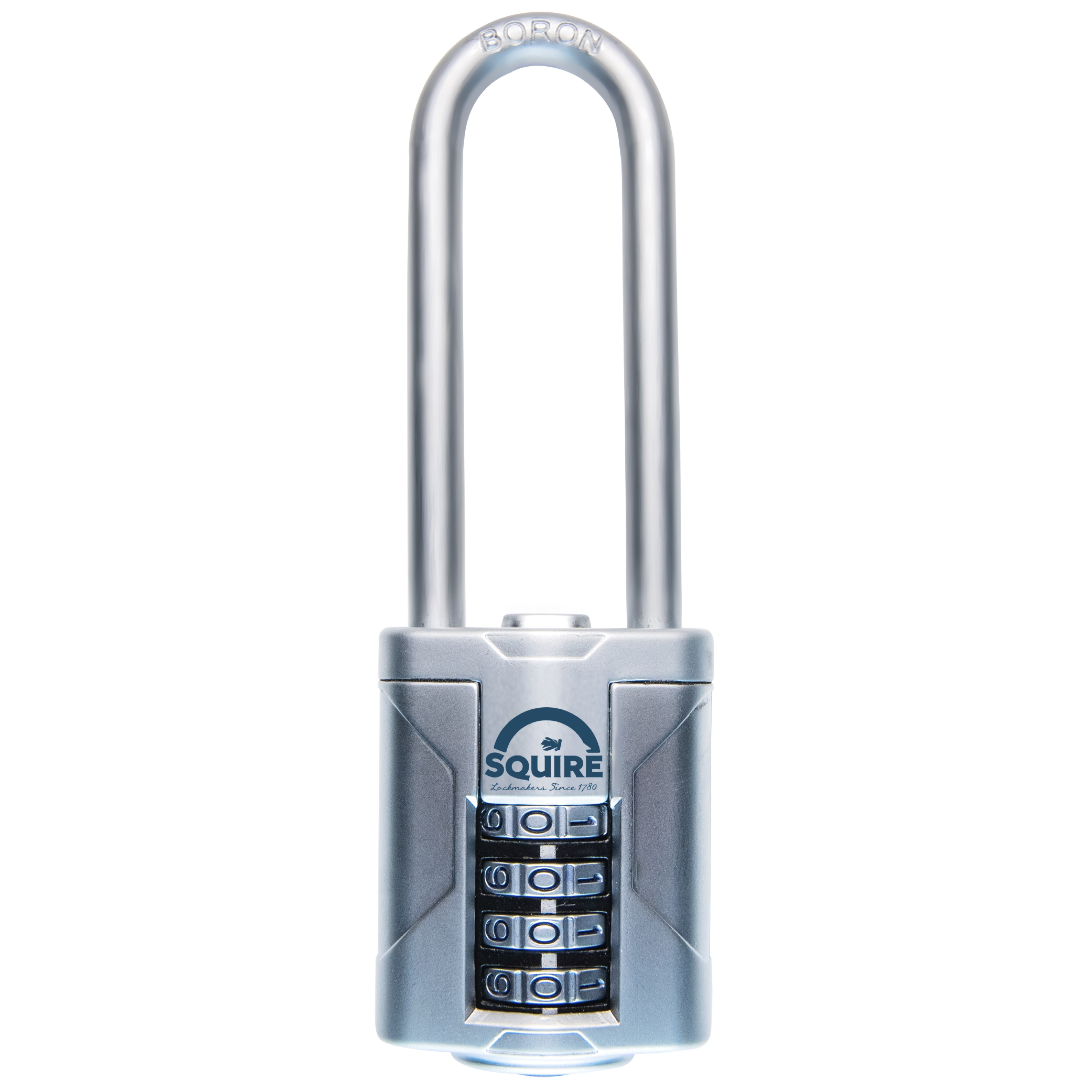 Squire Padlock Weatherproof Boron Alloy, Steel Padlock, 6mm Shackle, 40mm Body