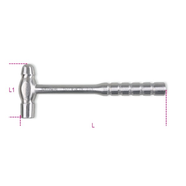 BETA Ball-Pein Hammer with Stainless Steel Handle, 230g