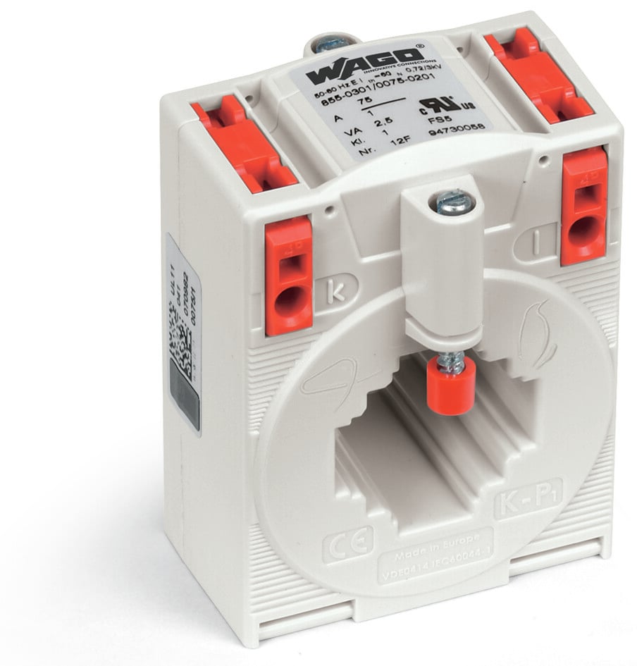 WAGO 855 Series Current Transformer Current Transformer, 200A Input, 200:5, 5 A Output