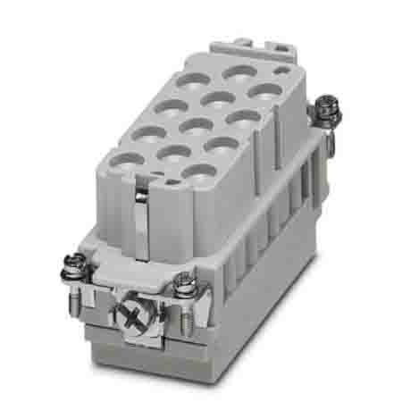 Phoenix Contact Heavy Duty Power Connector Insert, 10A, Female, HC-K12/2 Series, 12 Contacts