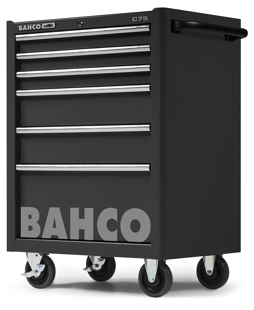 Bahco 6 Drawer Solid Steel Wheeled Tool Trolley