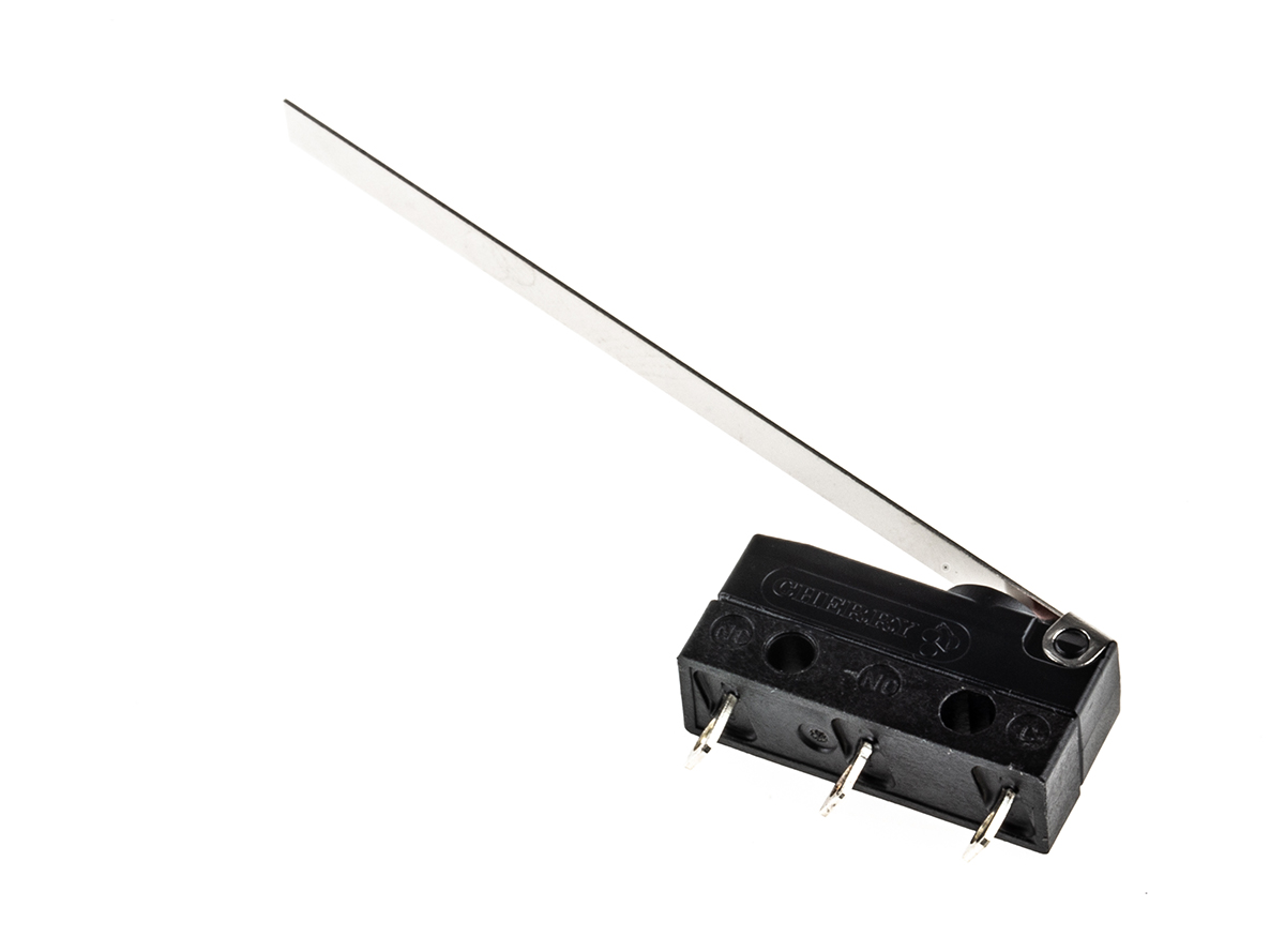 ZF Long Hinge Lever Micro Switch, Solder Terminal, 6 A @ 250 V ac, SPDT, IP6K7