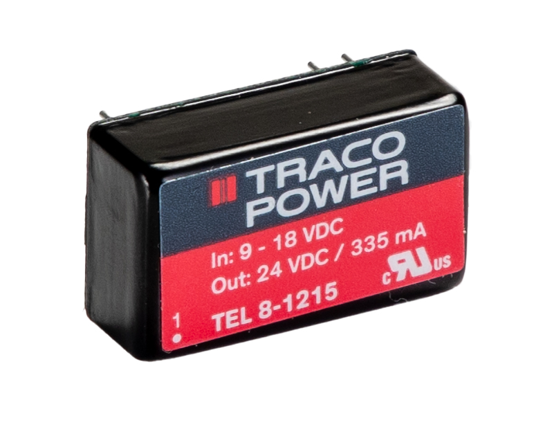 TRACOPOWER TEL 8 DC-DC Converter, 24V dc/ 335mA Output, 9 → 18 V dc Input, 8W, Through Hole, +80°C Max Temp