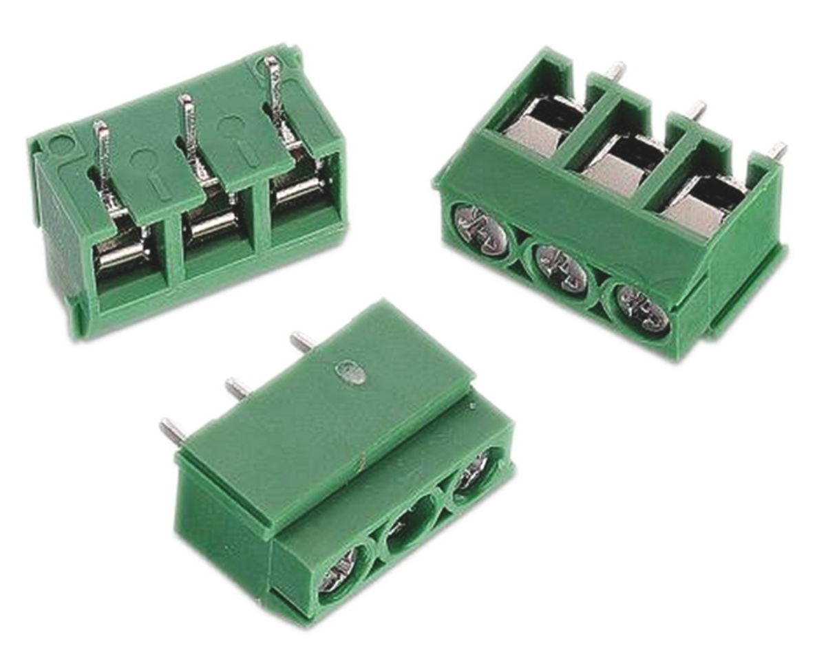 Wurth Elektronik 111 Series PCB Terminal Block, 3-Contact, 5mm Pitch, Through Hole Mount, 1-Row, Solder Termination