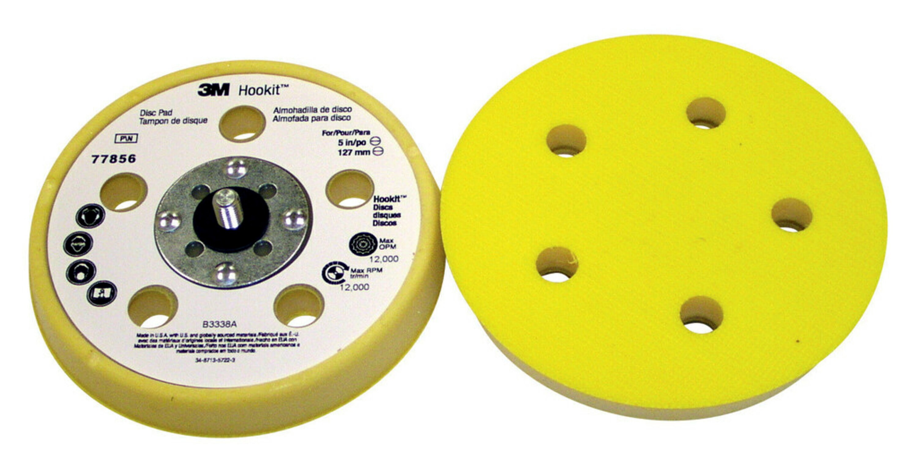 3M 7100028484 Aluminium Oxide Surface Conditioning Disc, 125mm x 125mm Thick
