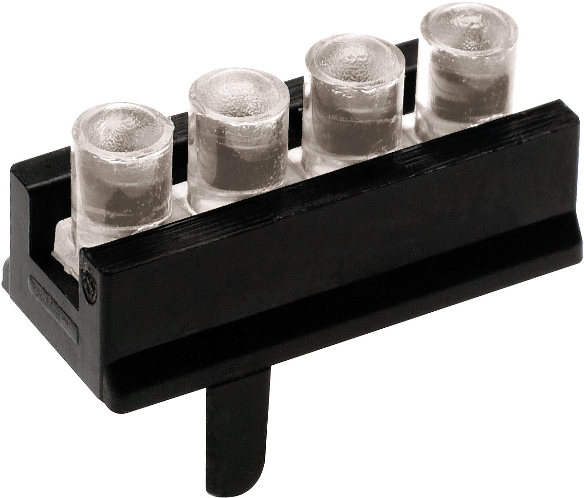 1296.2004 MENTOR, PCB Mounted 4-Way LED Light Pipe, Clear Round Lens