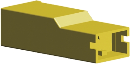 TE Connectivity, Positive Lock .250 1 Way Nylon Crimp Terminal Housing, 6.35mm Tab Size, Natural