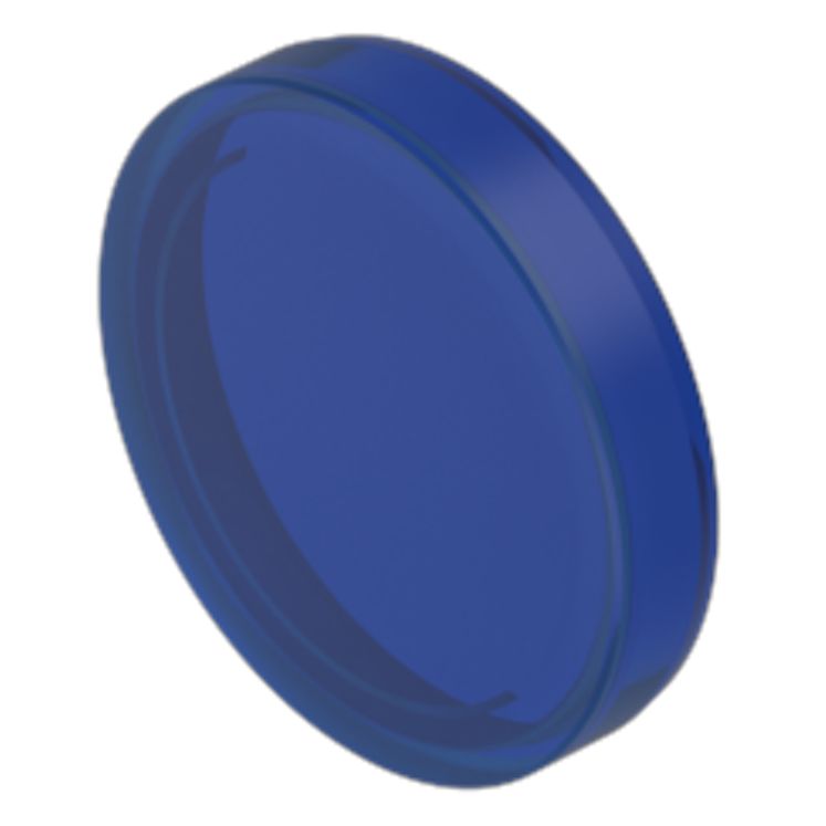 Indicator Lens Round Style, Blue, 23.7 diameter