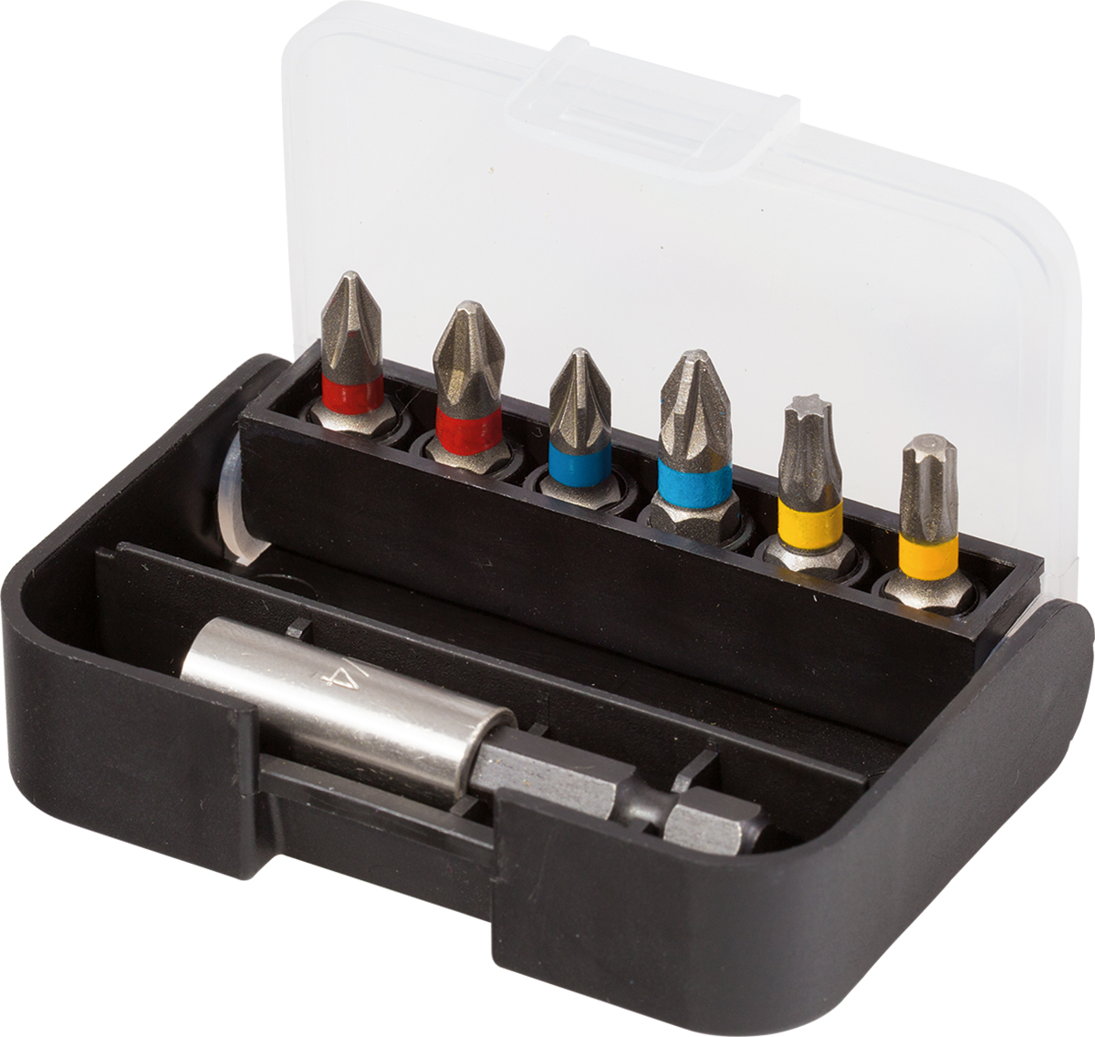RS PRO Bit Holder 7 Pieces, Phillips, Pozidriv, Star