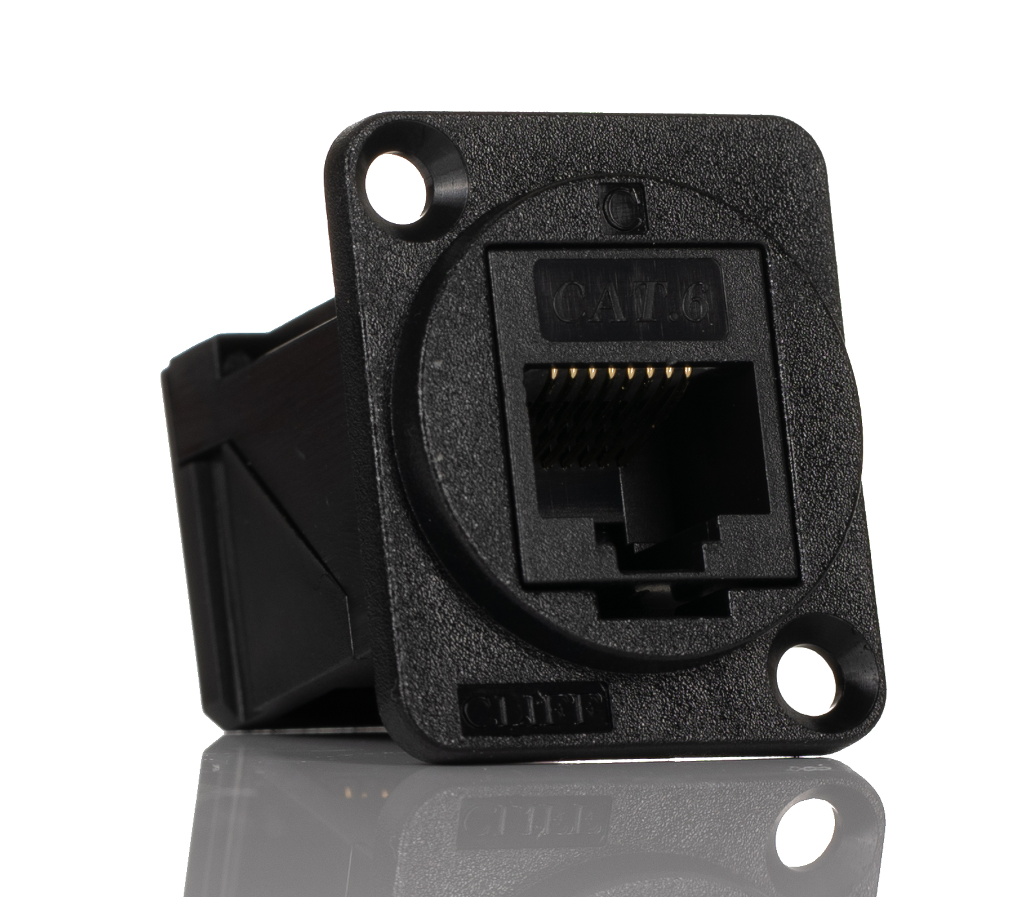RS PRO Single-Port RJ45 Female Feedthrough Ethernet Connector, Cat6, Unshielded