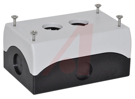 Eaton Grey Plastic RMQ Titan M22 Push Button Enclosure - 2 Hole 22mm Diameter