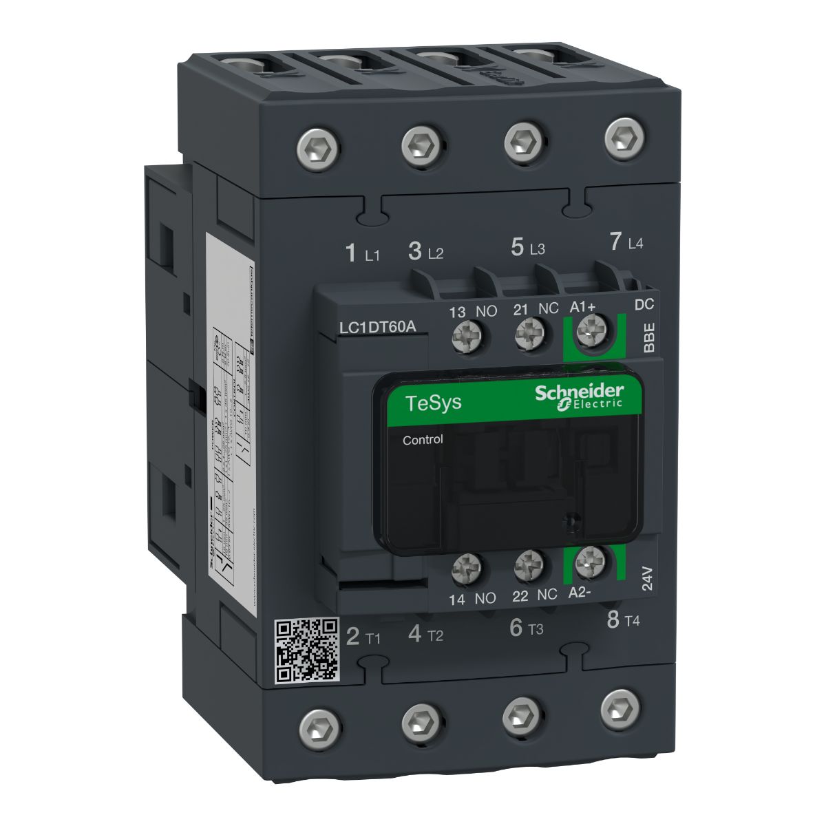 Schneider Electric TeSys D LC1D Contactor, 4-Pole, 66 A, 1 NO + 1 NC