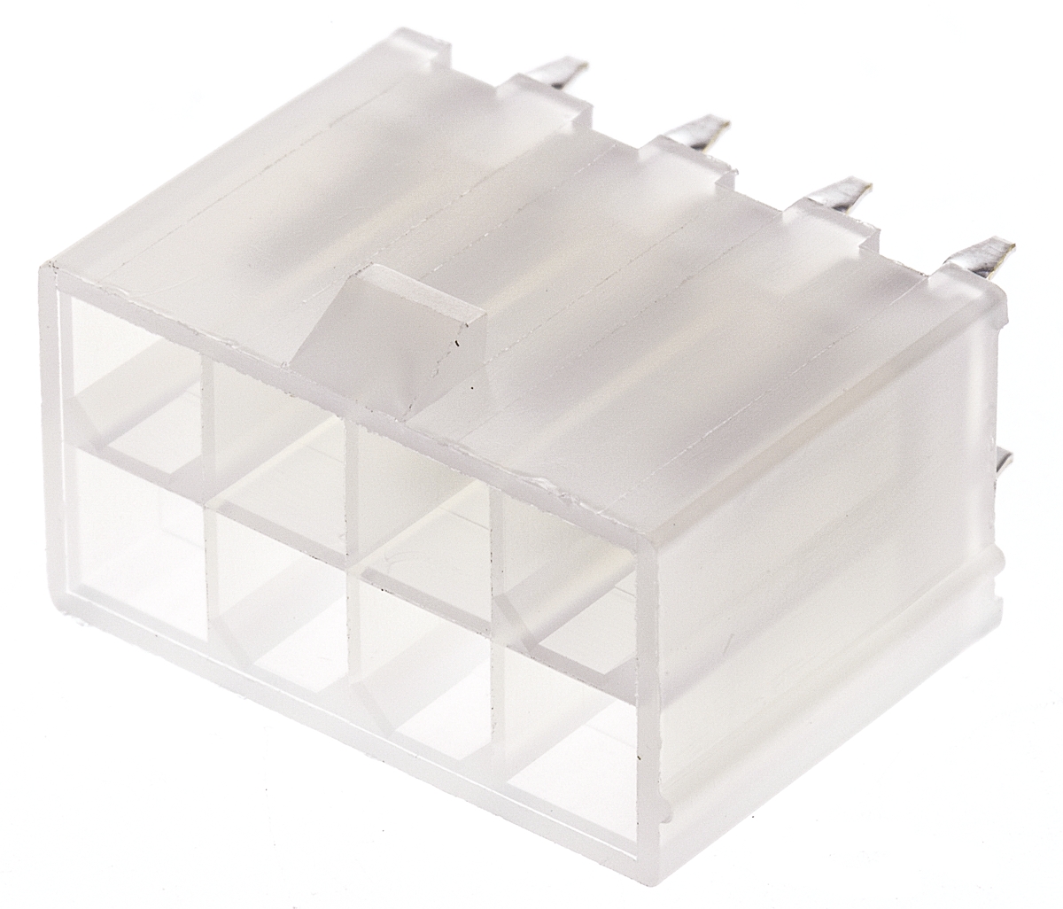 Molex Mini-Fit Jr Series Straight Through Hole PCB Header, 8 Contact(s), 4.2 mm Pitch, 2 Row, Shrouded
