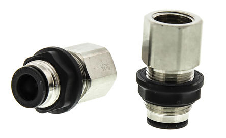 Legris LF3000 Series Straight Threaded Adaptor, G 1/2 Female to Push In 16 mm, Threaded-to-Tube Connection Style