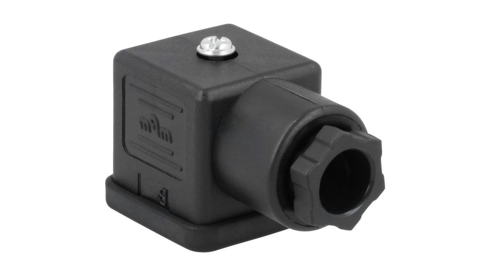 Molex 12120 2P+E DIN 43650 A Solenoid Valve Connector, 250 V, 300 V Voltage