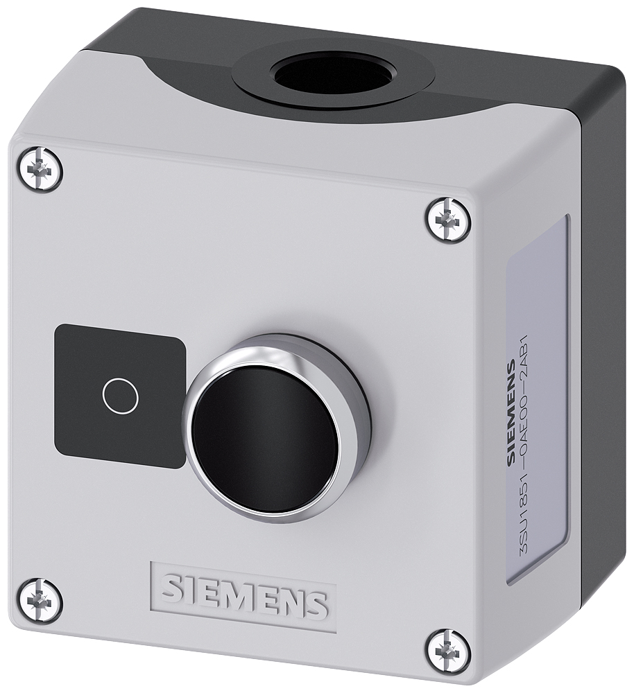 Siemens Control Station Switch, Metal, Black, O, IP66, IP67, IP69