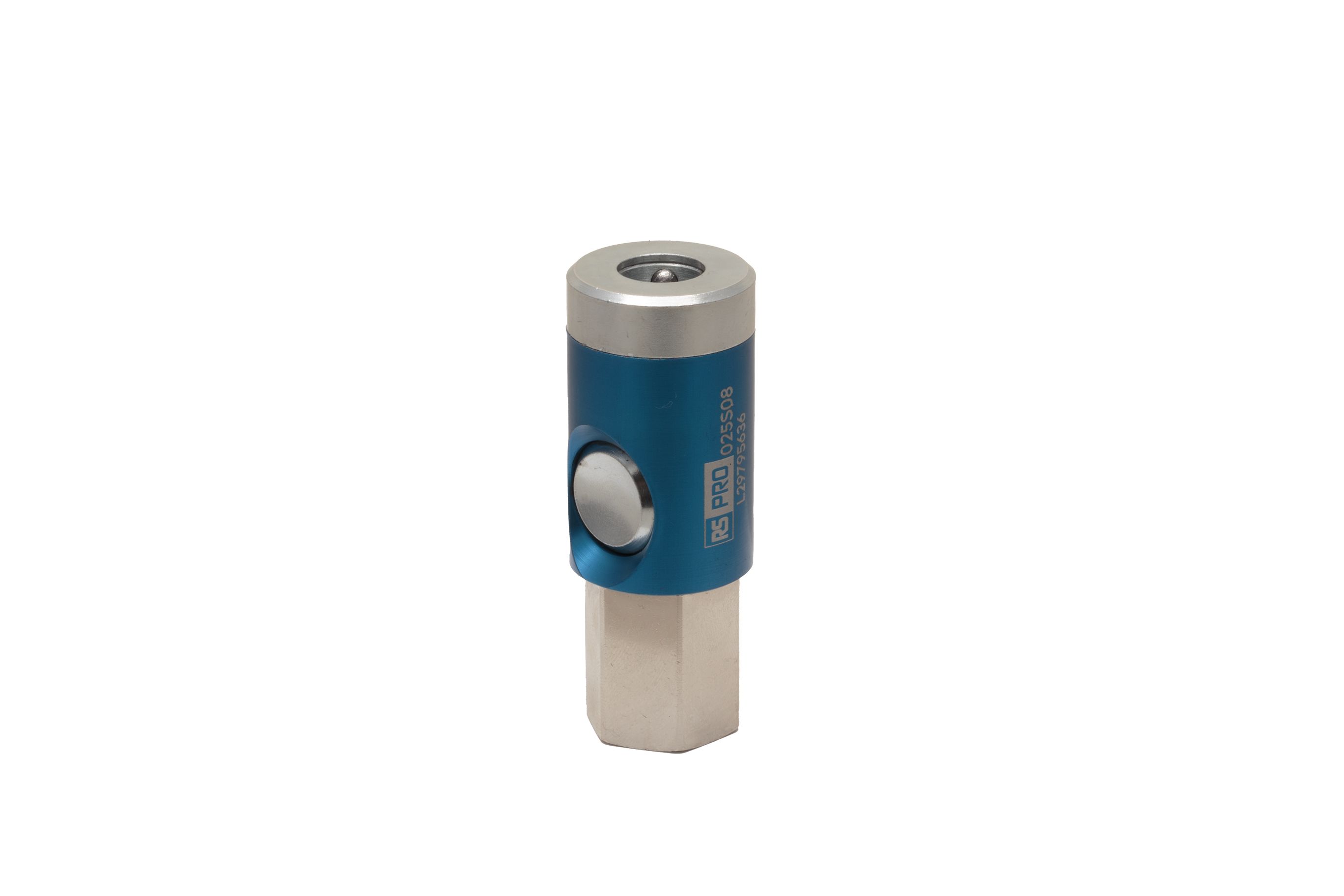 RS PRO Aluminium, Brass, Steel Female Pneumatic Quick Connect Coupling, 1/2 BSP Male Threaded