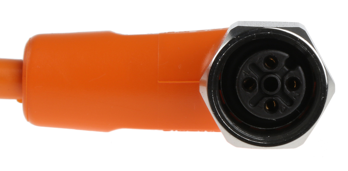 ifm electronic Right Angle Female 4 way M12 to Unterminated Sensor Actuator Cable, 5m