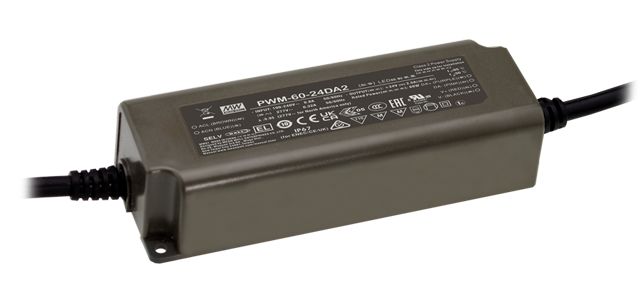 MEAN WELL LED Driver, 12V Output, 60W Output, 5A Output, Constant Voltage Dimmable