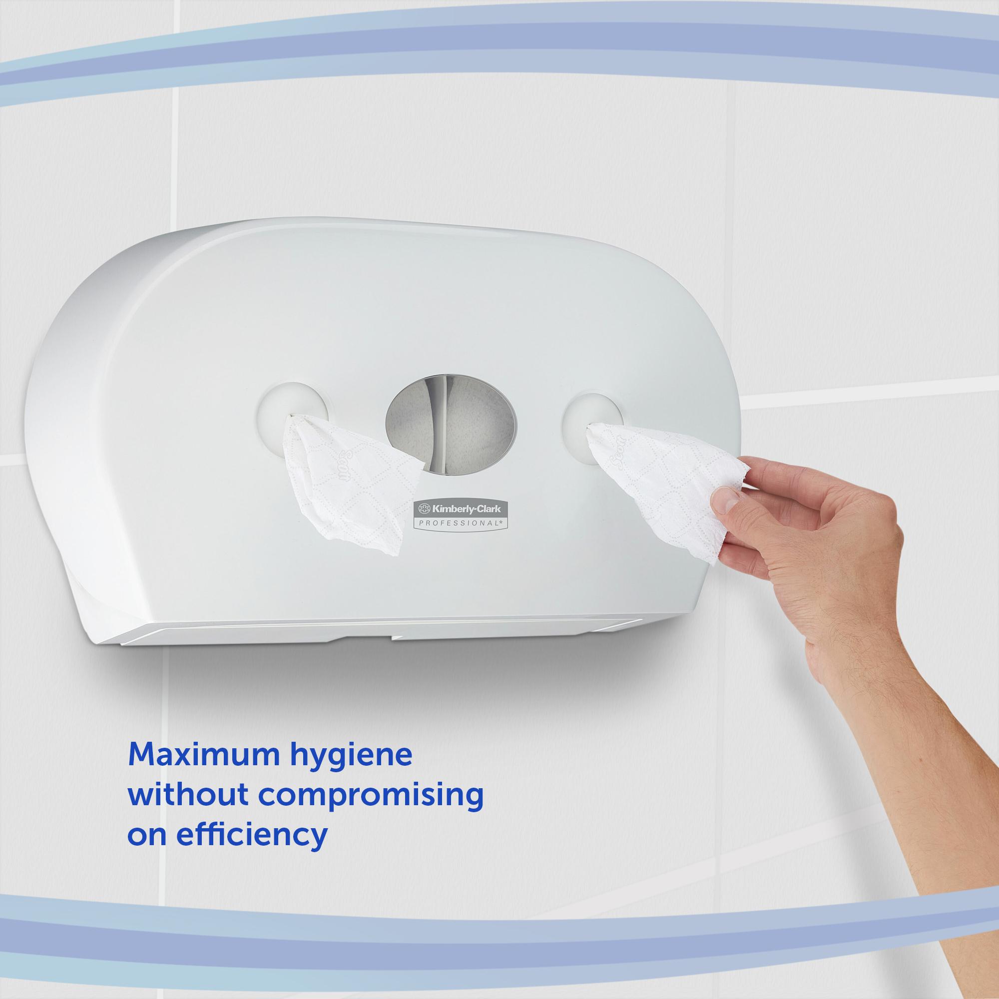 Aquarius White Plastic Toilet Paper Dispenser, 464mm x 133mm x 274mm