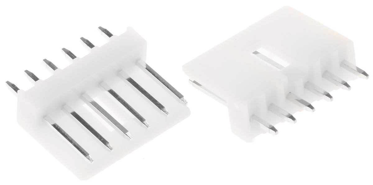 TE Connectivity EI Series Straight Through Hole PCB Header, 6 Contact(s), 2.5 mm Pitch, 1 Row, Shrouded
