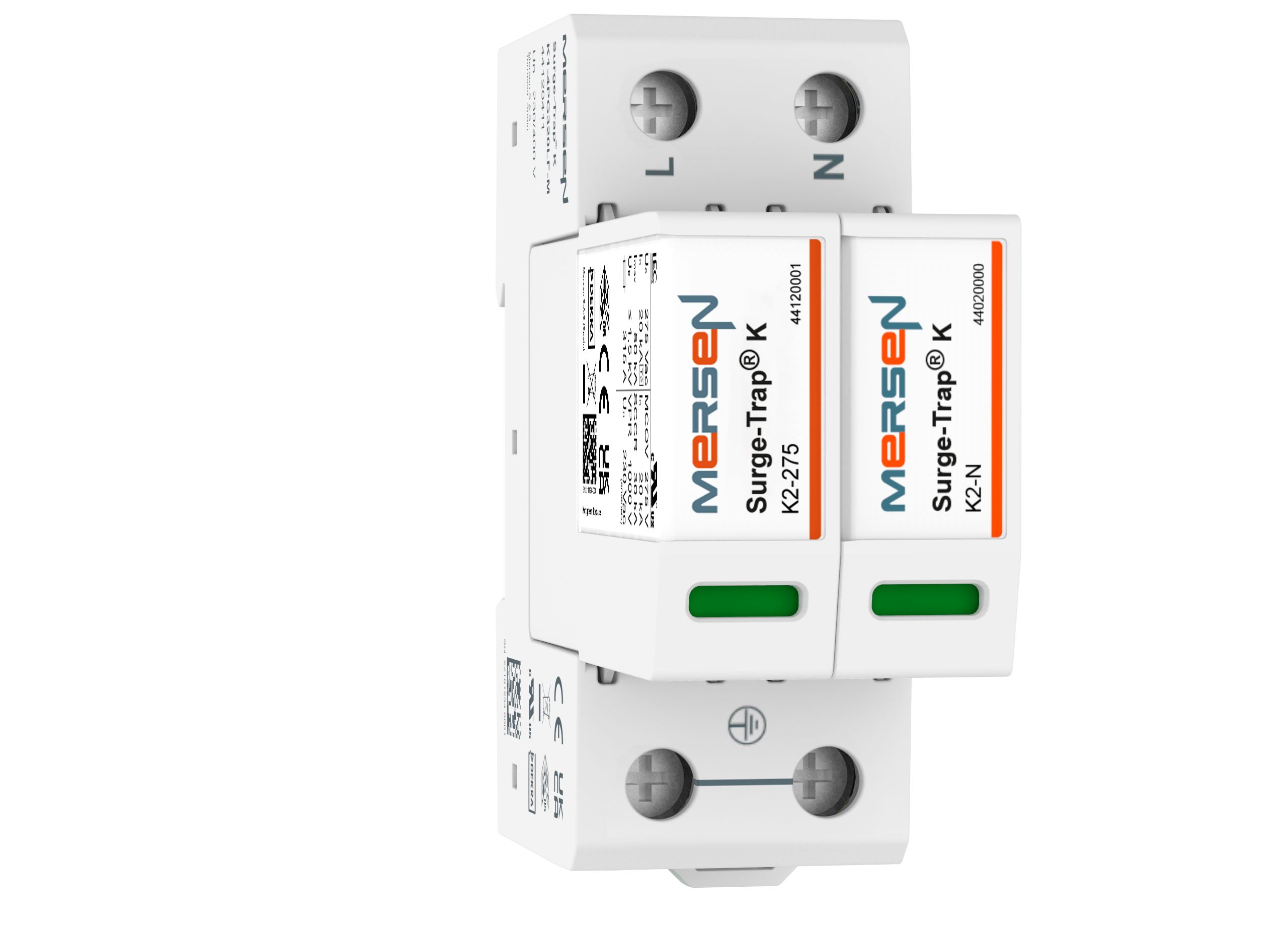 Mersen Surge Protector, 50kA, 1000V (Volts), DIN Rail Mount