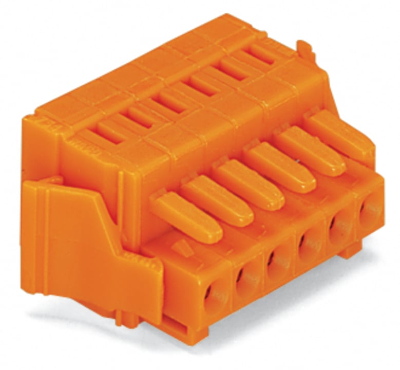 WAGO 734 Series Female Lighting Connector, 8-Pole, Female, 8-Way, Plug-In Mount, 10A