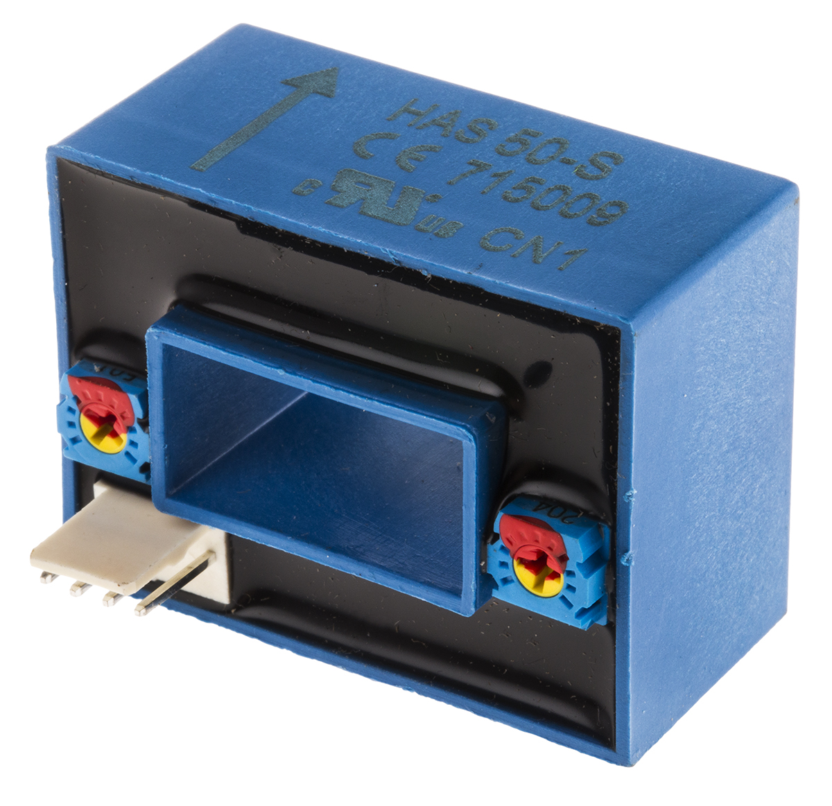 LEM HAS Series Current Transformer, 50A Input, 50:1, 20.4 x 10.4mm Bore, 15 V