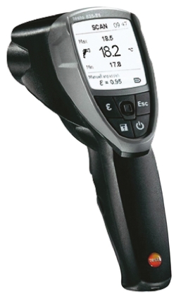Testo 835-T1 Infrared Thermometer, -30°C Min, +600°C Max, ±1 °C, ±1.5 °C, ±2.5 °C Accuracy, °C Measurements With RS