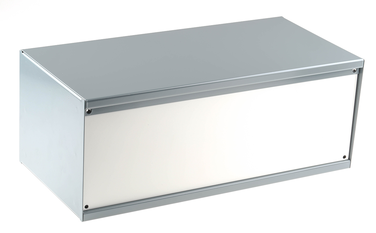 RS PRO Grey Cold Rolled Steel Instrument Case, 406 x 197 x 159mm
