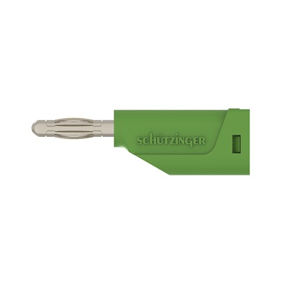 Schutzinger Green Male Banana Connector, 4 mm Connector, Solder Termination, 30 V ac, 60 V dc, Gold Plating