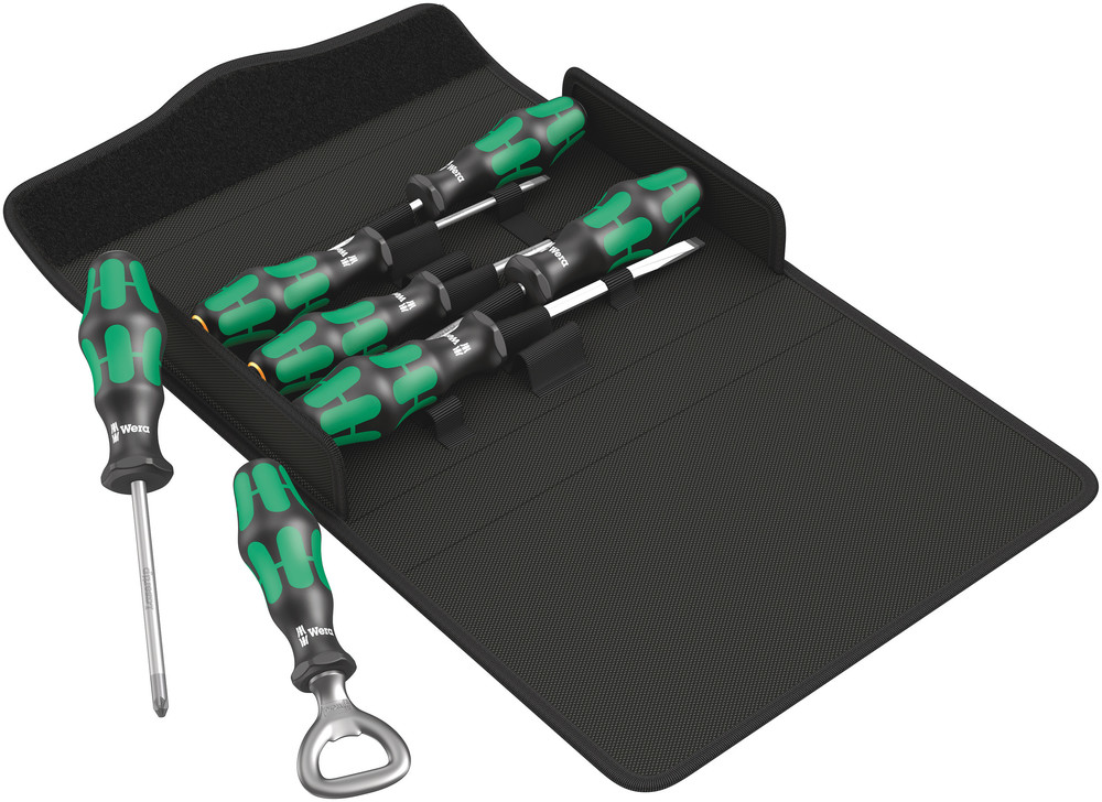Wera Phillips; Pozidriv; Slotted; Torx Screwdriver Set, 7-Piece