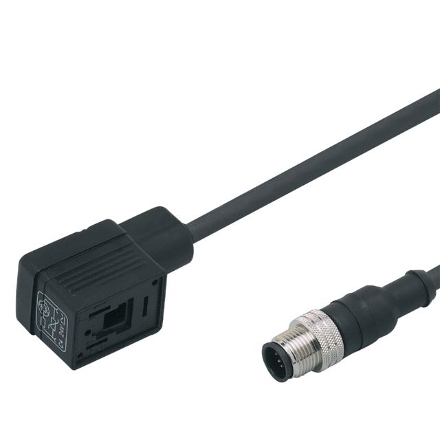 ifm electronic Male 1 way M12 to Female 1 way Valve Connector Actuator/Sensor Cable, 2 m