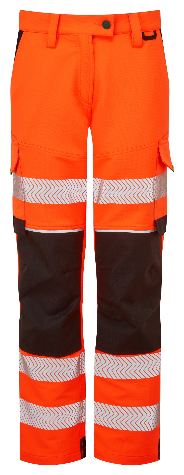 PULSAR LFE972 Orange Hi Vis Trouser Water Repellent 12 in 12 in Leg Length 31in