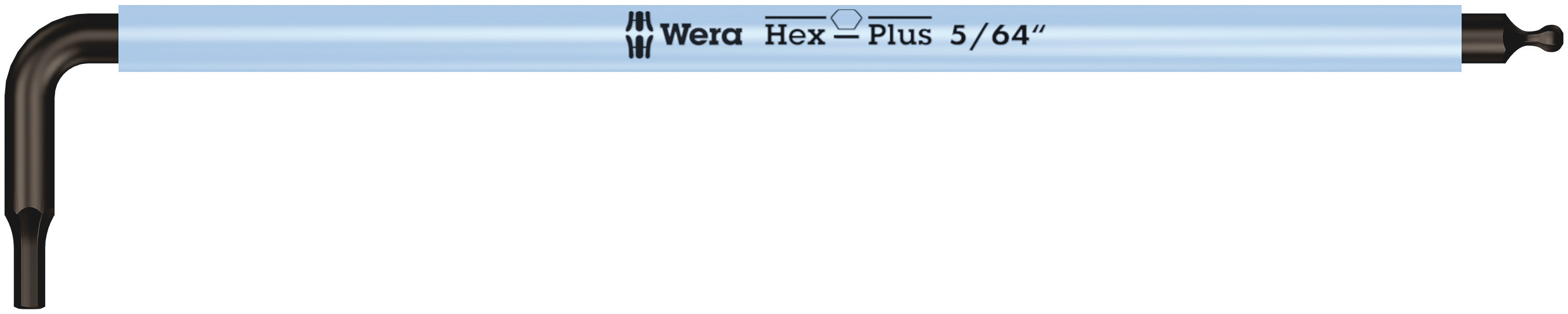 Wera L Shape Imperial Hex Key Set, 5/64 in x 101mm