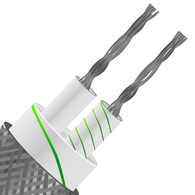 RS PRO Type K Thermocouple Cable/Wire, 10m, Unscreened, Glass Fibre Insulation, +350°C Max, 7/0.2mm
