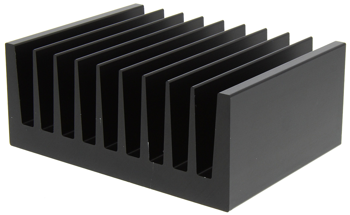 Fischer Elektronik Heatsink, Universal Rectangular Alu, 1.25K/W, 75 x 100 x 40mm