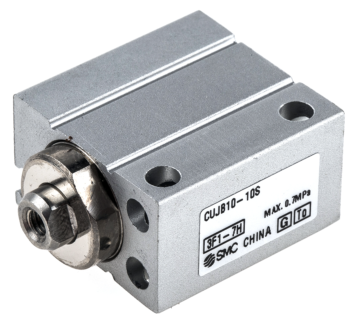 SMC 10 mm Pneumatic Piston Rod Cylinder - CUJ Series, Single Acting Acting